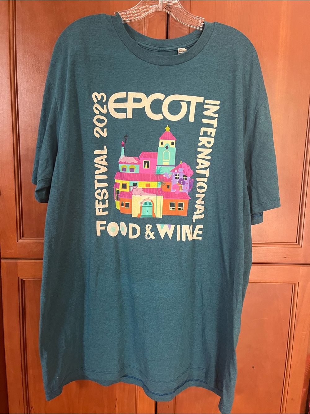 Disney EPCOT International Food & Wine Festival 2023 T Shirt 2XL Blue Parks
